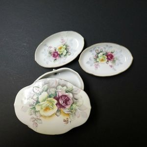VTG 50s 4 pc set dish and trinket dish Japan made